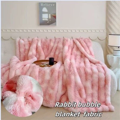 Zečji faux krzna tkanina za zimsku deku